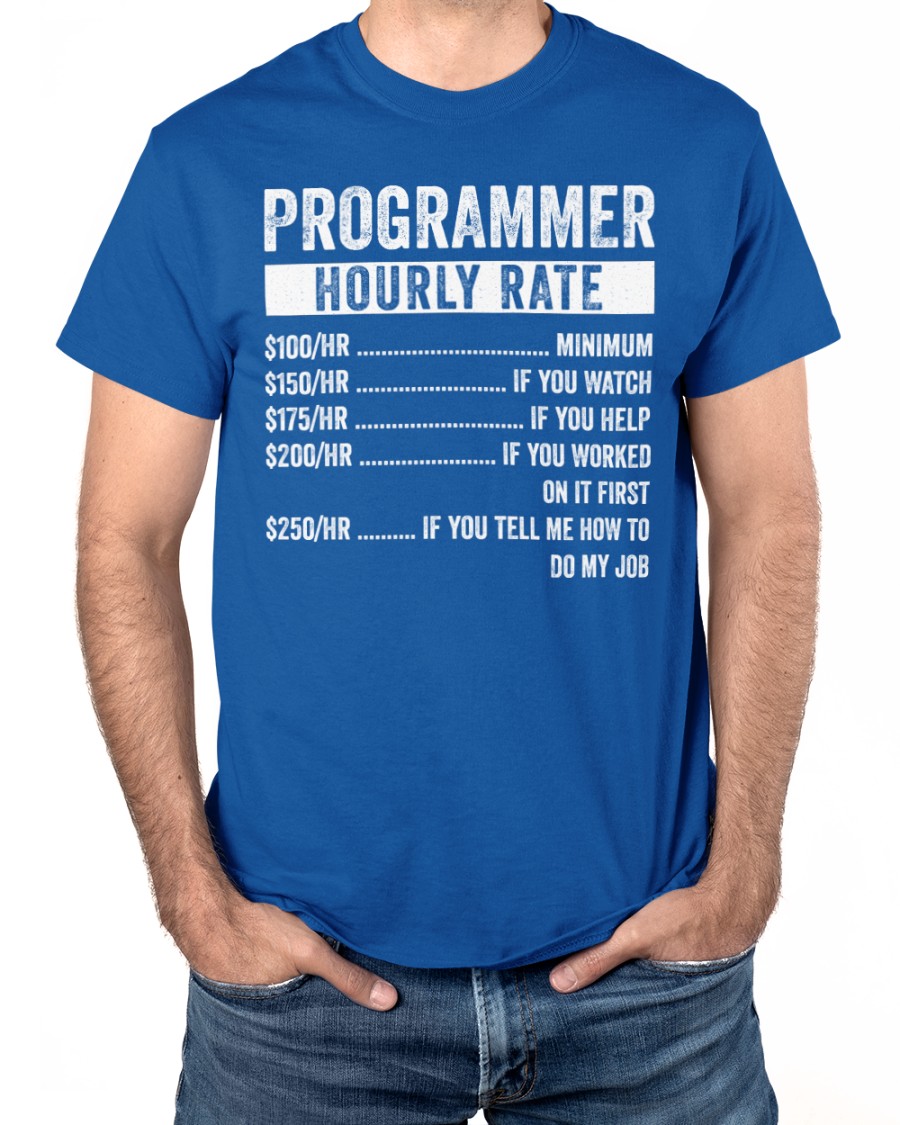 Programmer hourly rate, if you watch, if you help, if you worked on it first if you tell me how to do my job