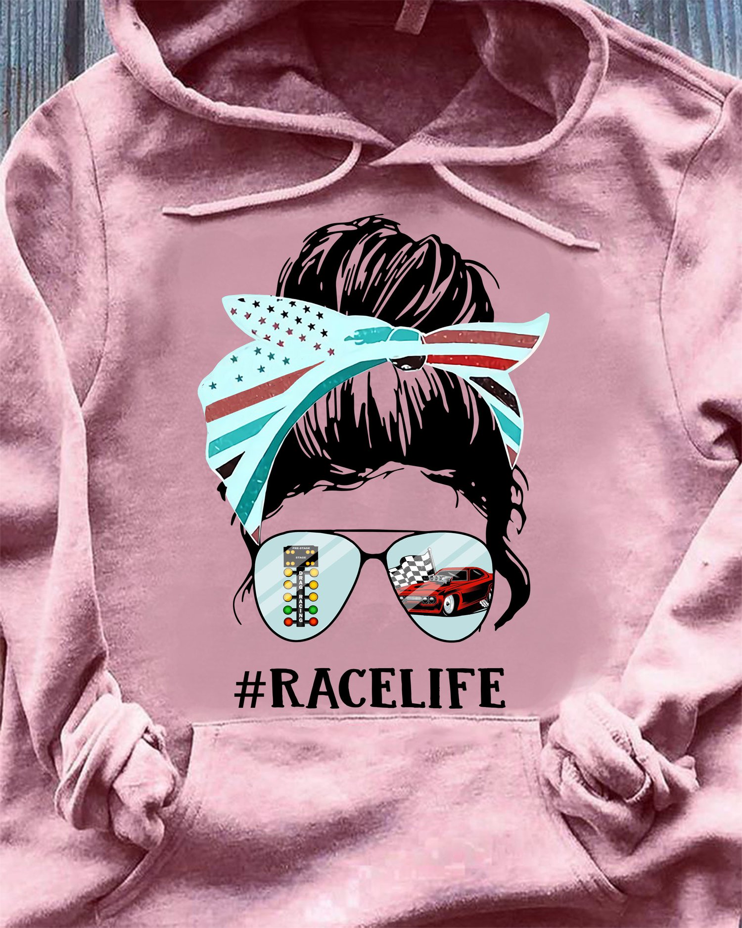 Race life, love dirty track racing, woman face