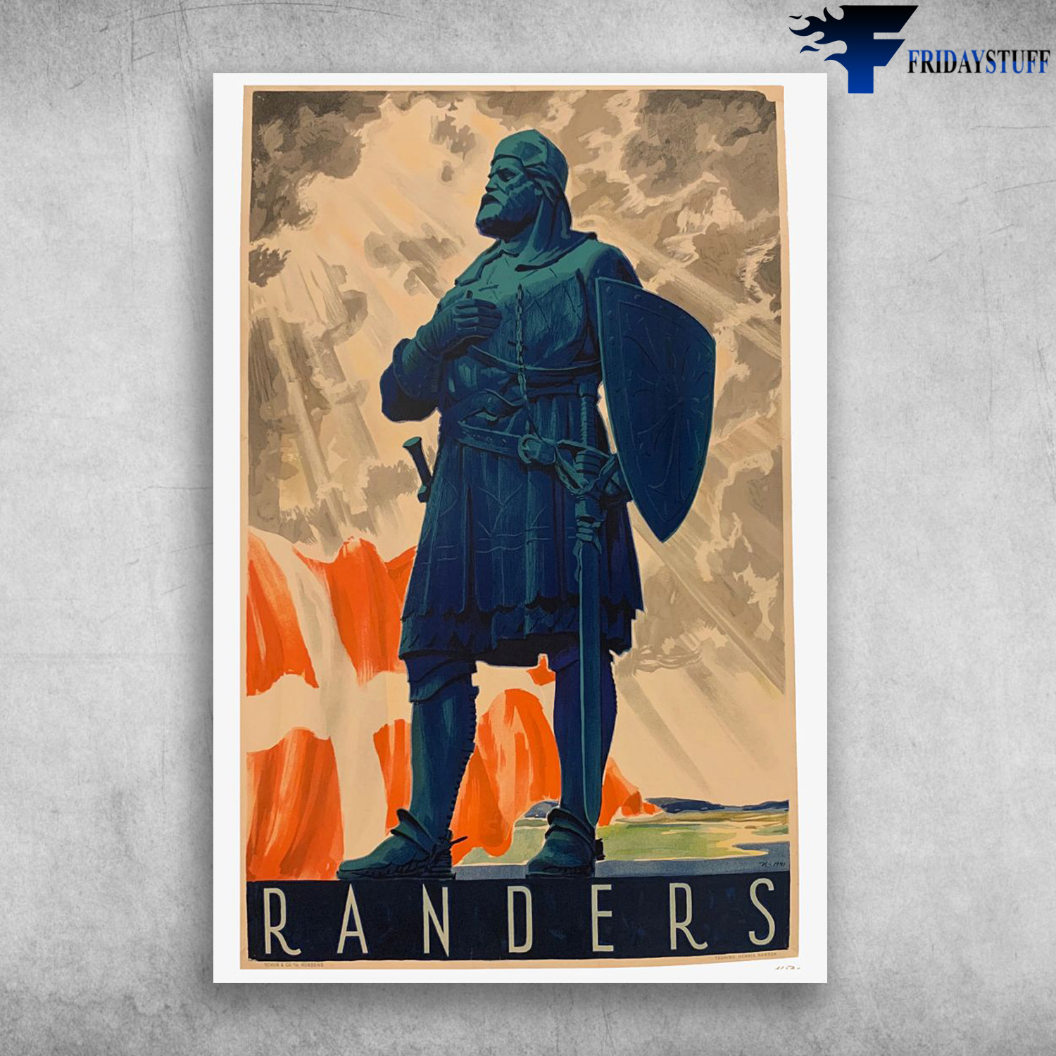 Randers Vintage Danish poster from the WW II