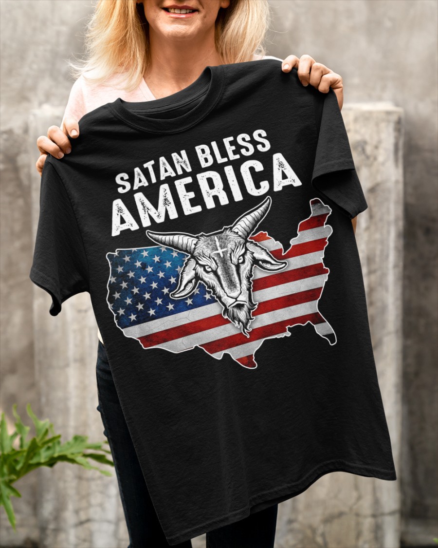 Satan bless America - Satan the goat, America flag