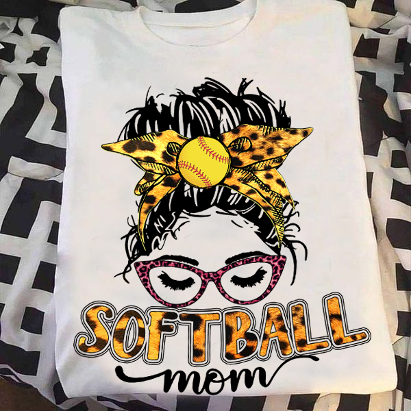 Softball mom - Softball lover, mother's day gift, T-shirt for mother