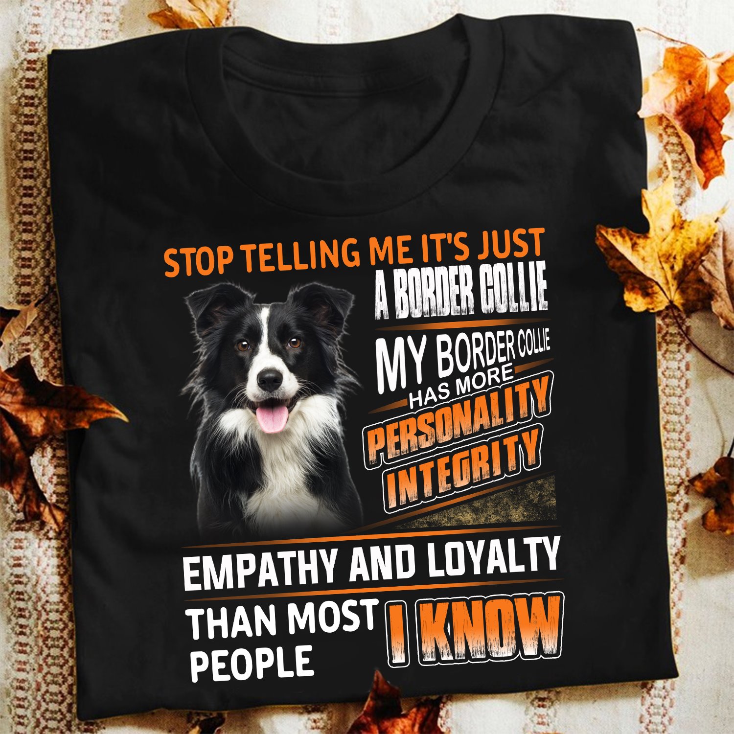 Stop telling me It's just a border collie my border collie has more personality integrity