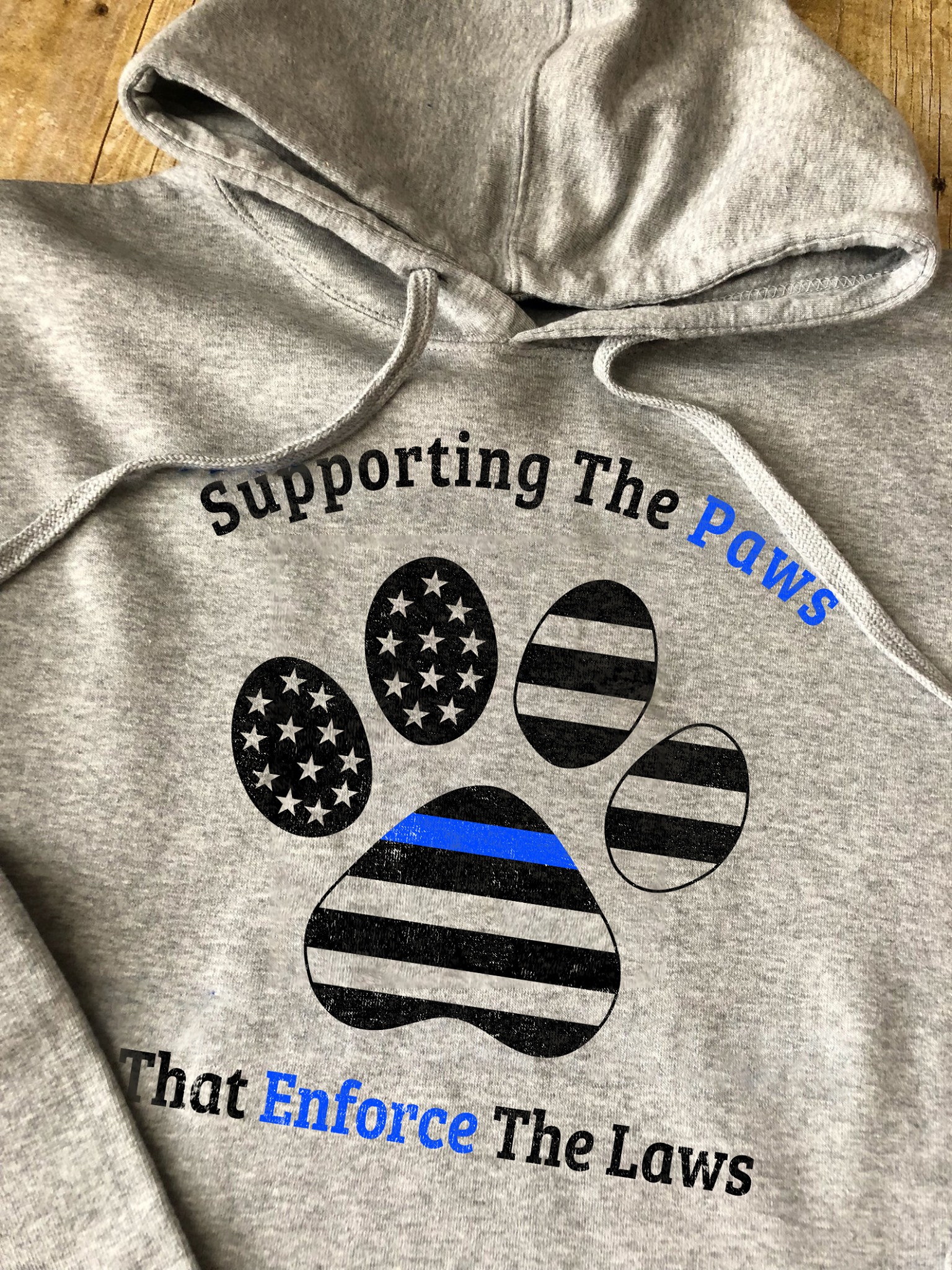 Supporting the paws that enforce the laws - Cat lover, America flag