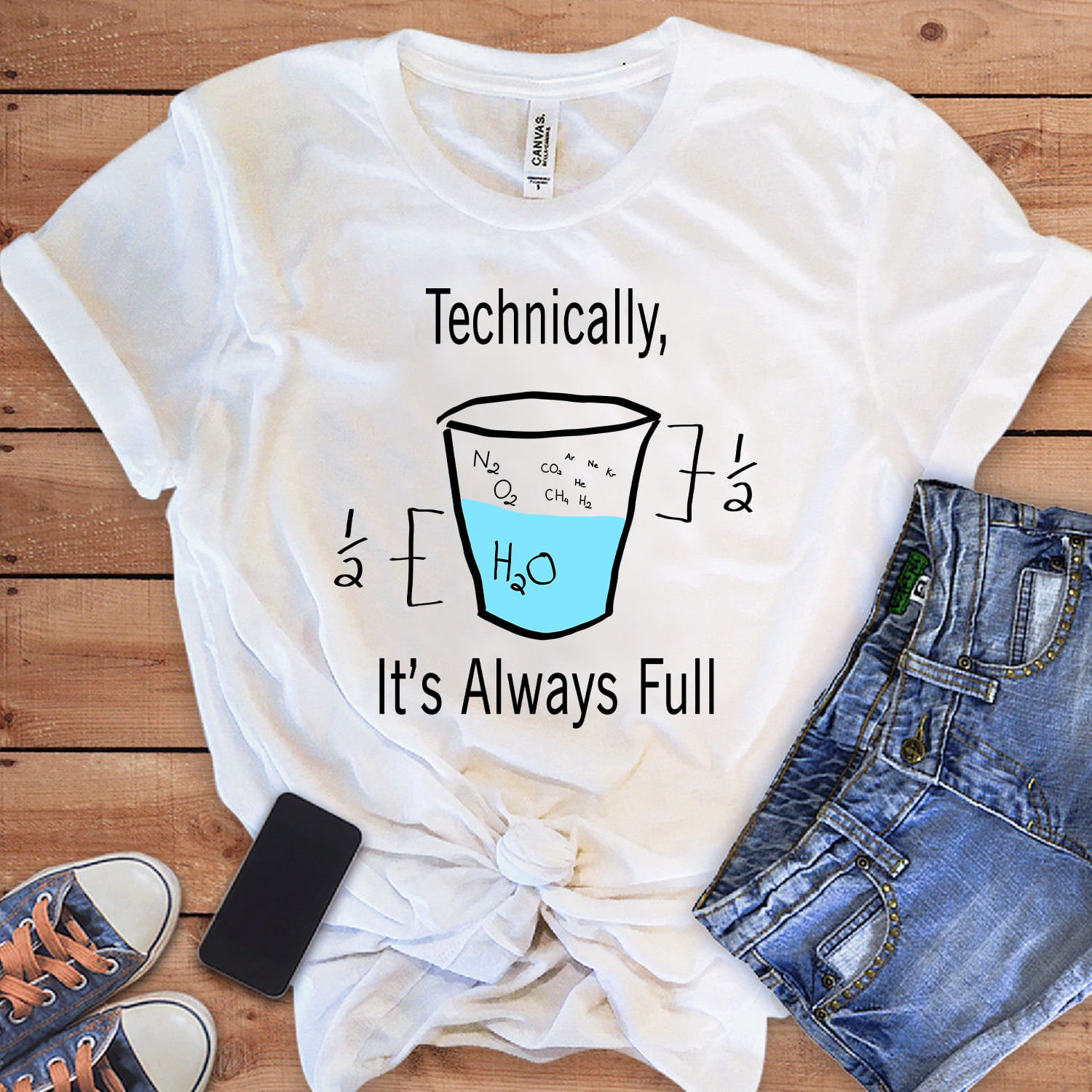 Technically, it's always full - Half of a cup, cup of water