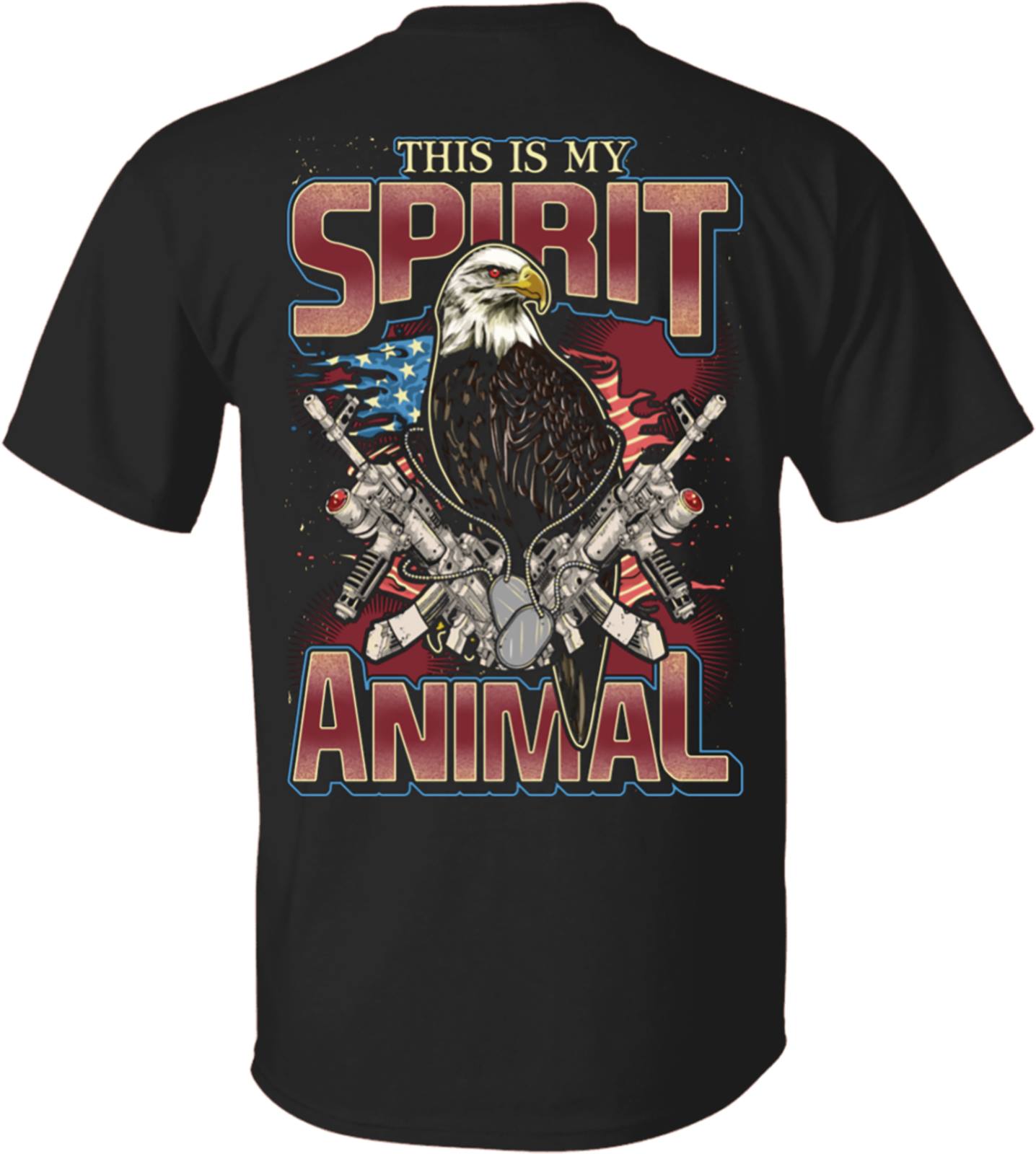 This is my spirit animal - Ealge with gun, america flag