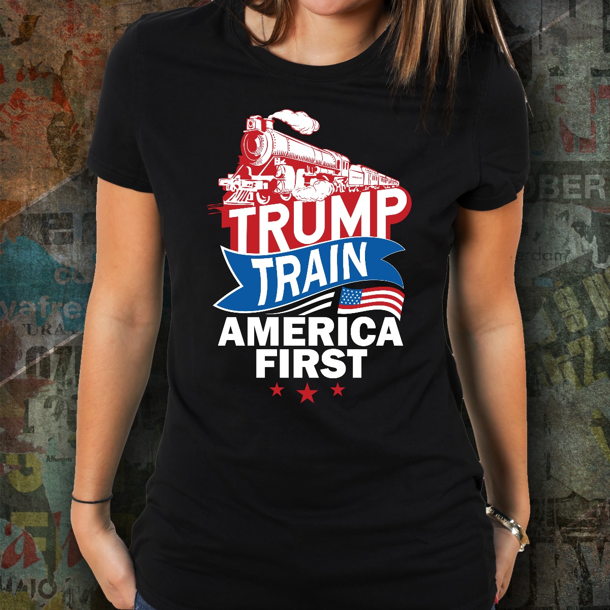 Trump train America first - America president
