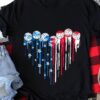 Volleyball lover - America flag, independence day, T-shirt for volleyball lover