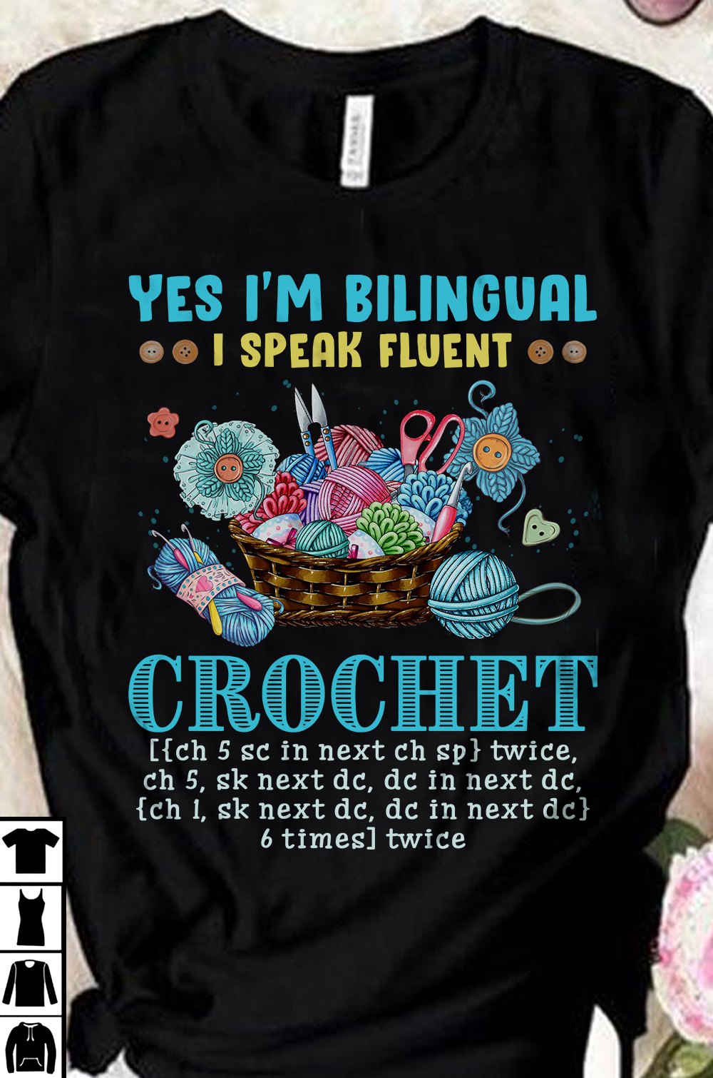 Yes I'm bilingual I speak fluent crochet - Love crocheting