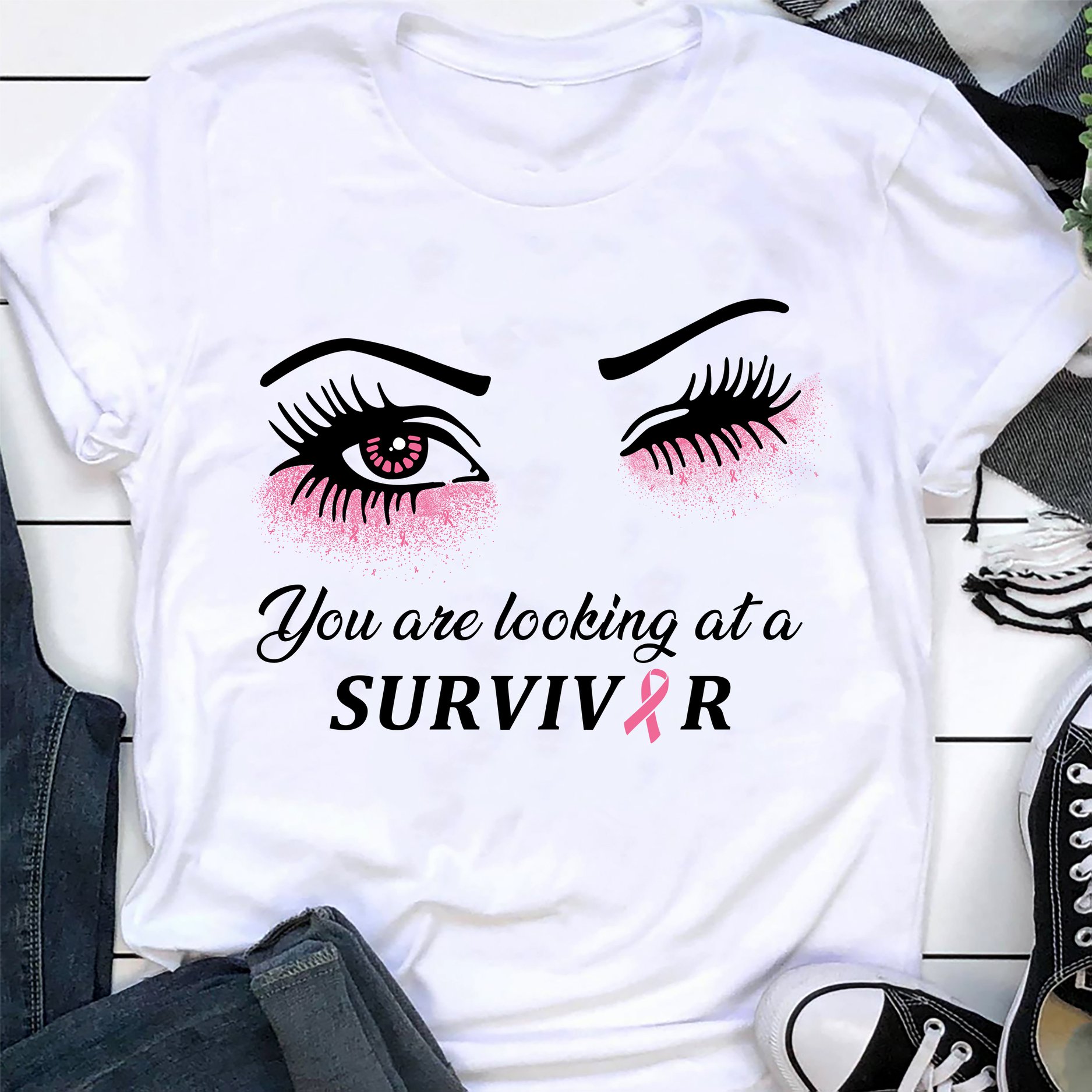 You are looking at a survivor - Woman's eyes