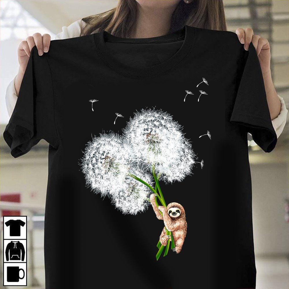 Dandelion flower with sloth - Sloth lover