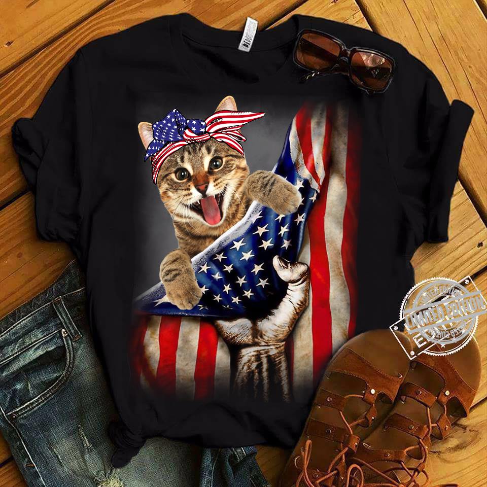 Cat Lover, America Flag - Chihuahua Dog, Flower And America Flag - Independence day, 4th of july