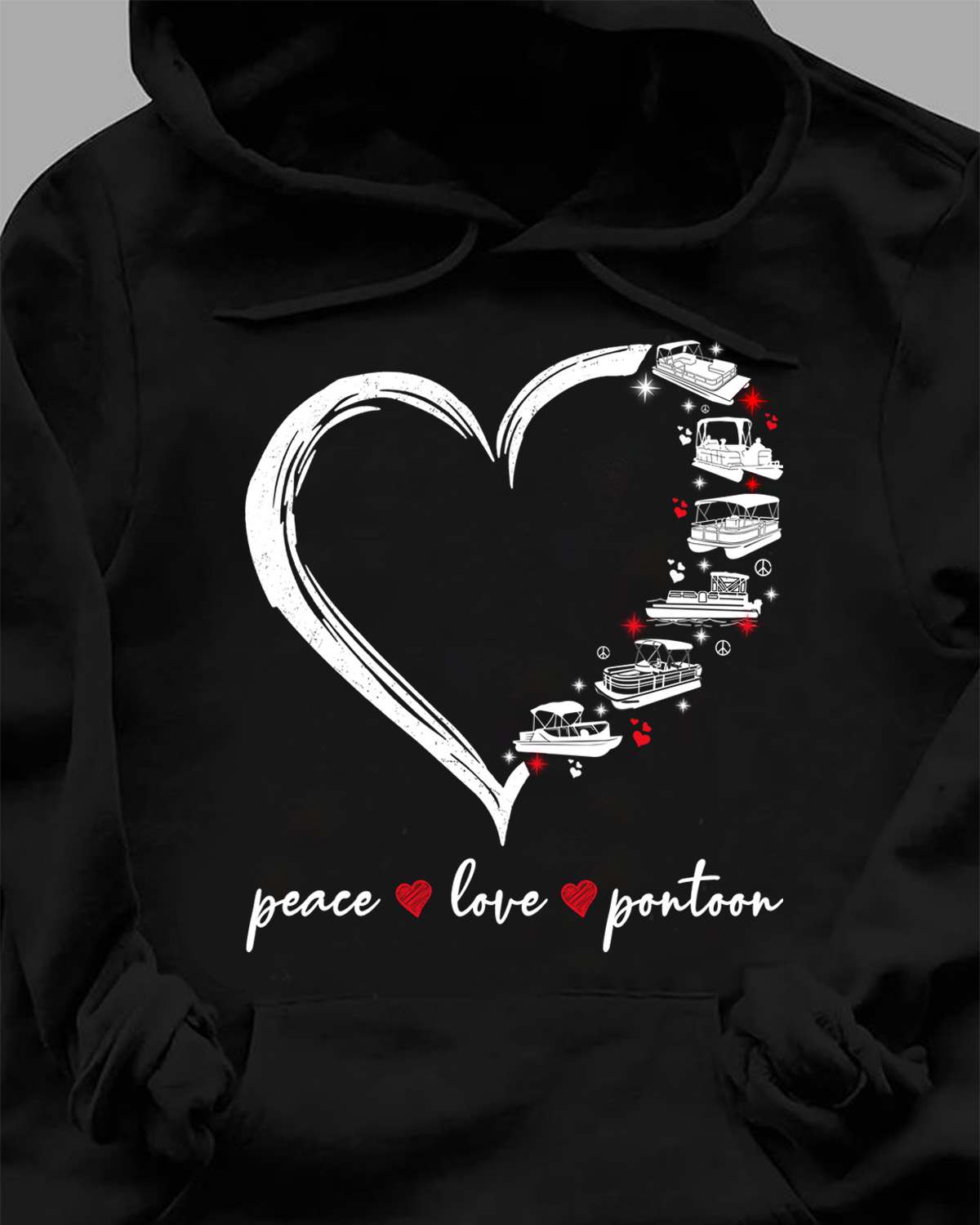Pontoon Heart - Peace love pontoon