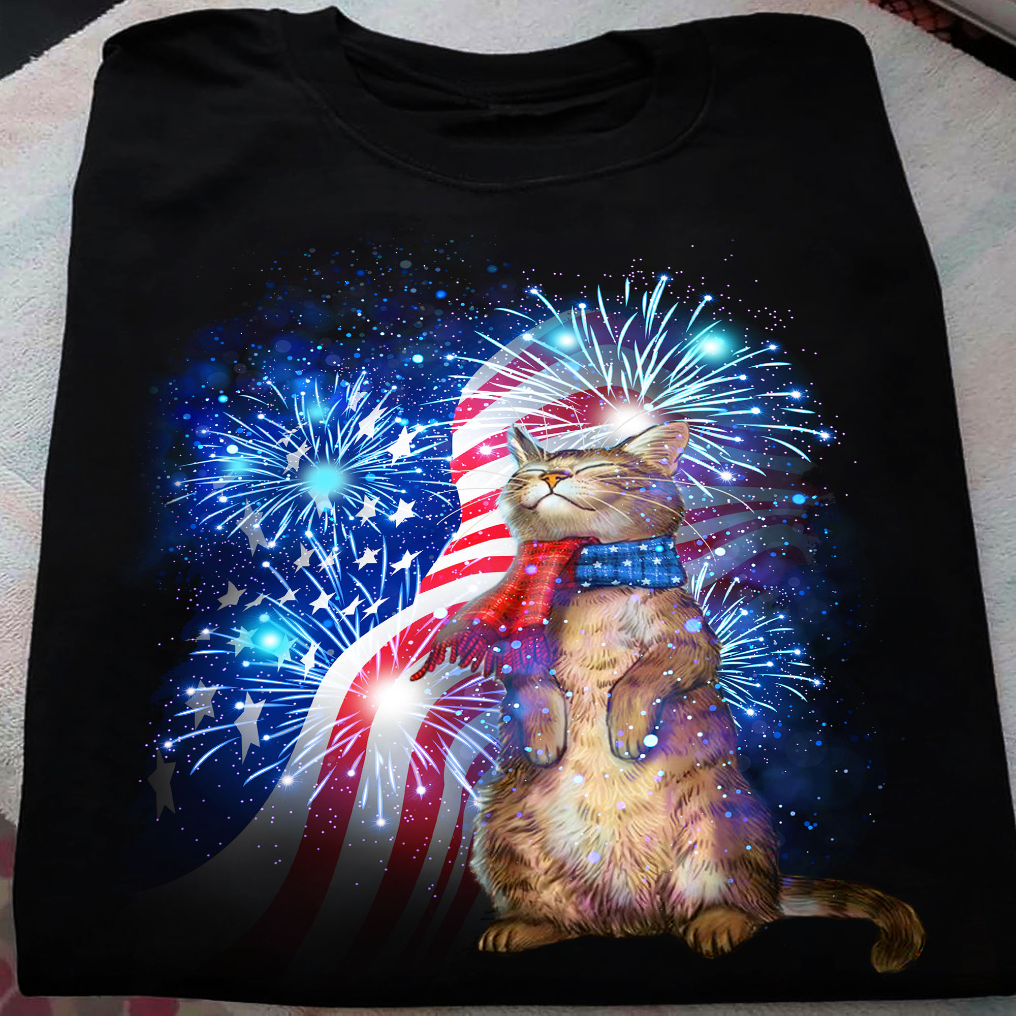 Cat Lover - America Flag, Independence Day