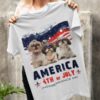 Shih Tzu Dog - America 4th of july, independence day