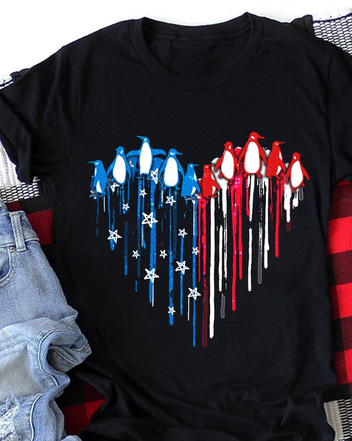 Penguin Lover - America Flag, Independence day, 4th of july