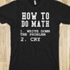 How to do math write down the problem cry