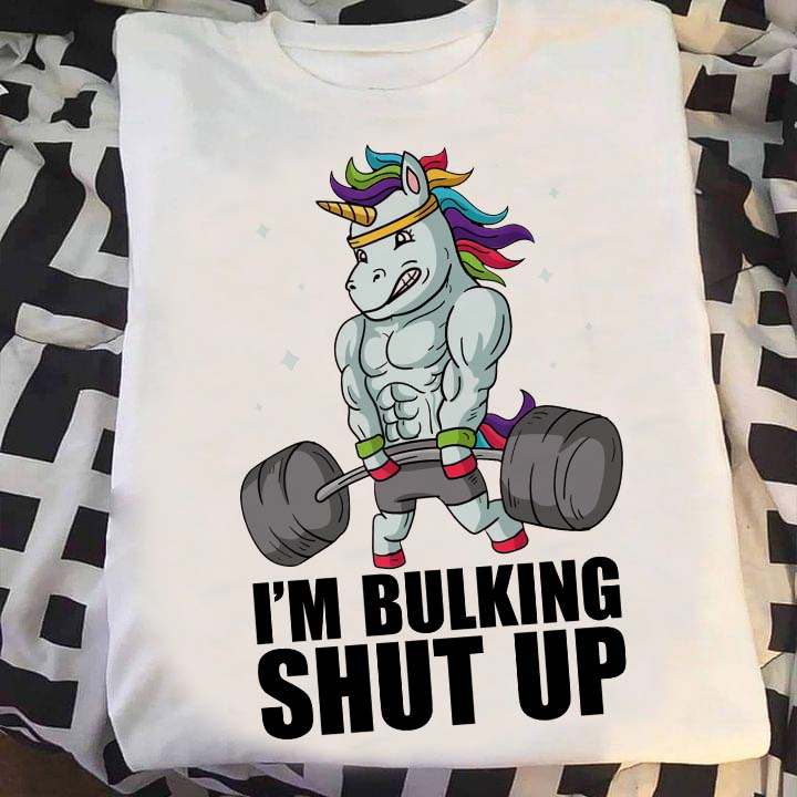 Muscular Unicorn Lifting Weights - I'm bulking shut up