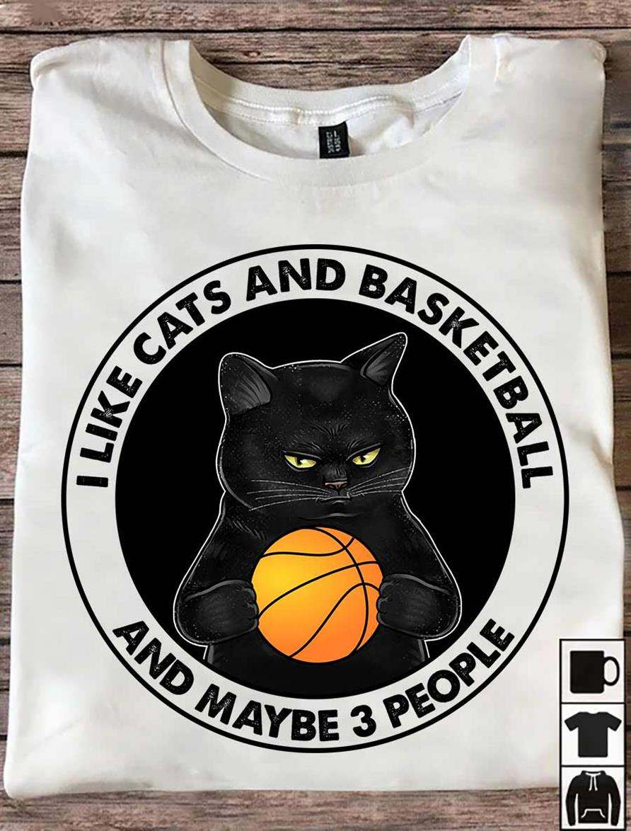 Black Cat Basketball - I like cats and basketball and maybe 3 people