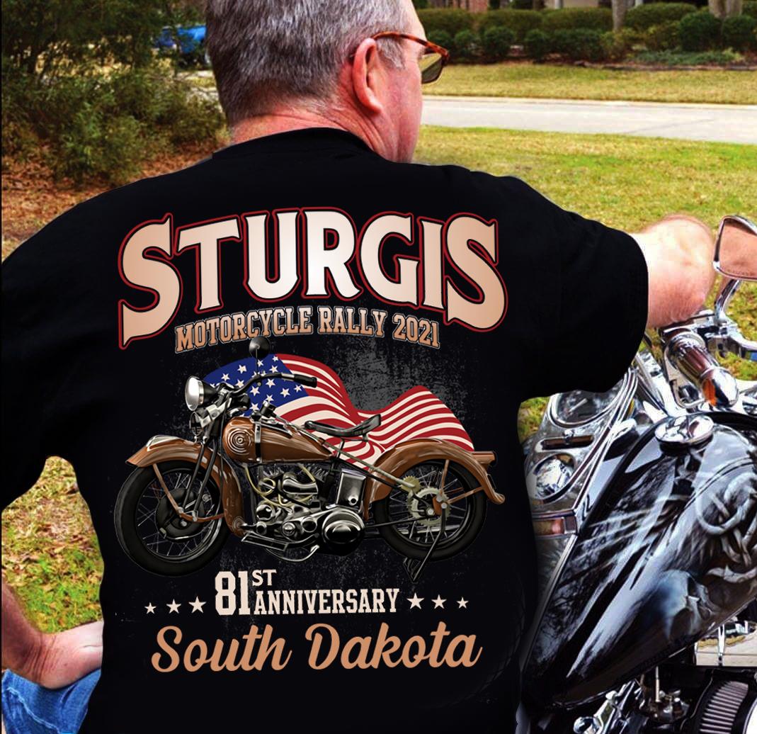 Sturgis Motorcycle Rally And America Flag - sturgis motorcycle rally 2021, 81st anniversary south dakato