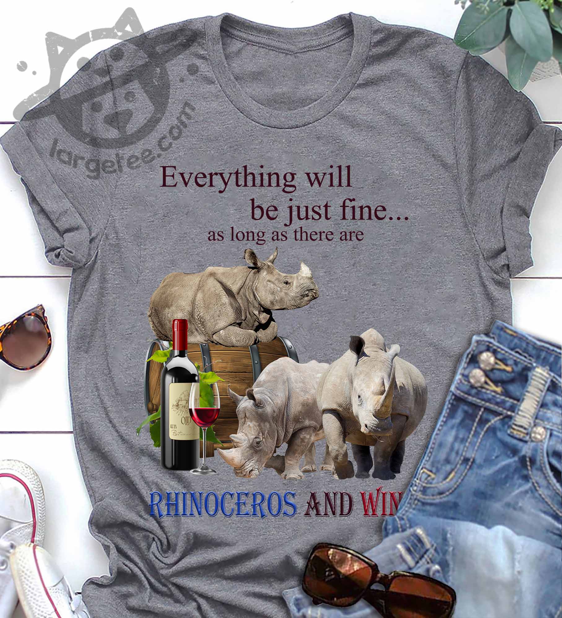Rhinoceros And Wine - Everything will be just fine as long as there are rhinocero and wine