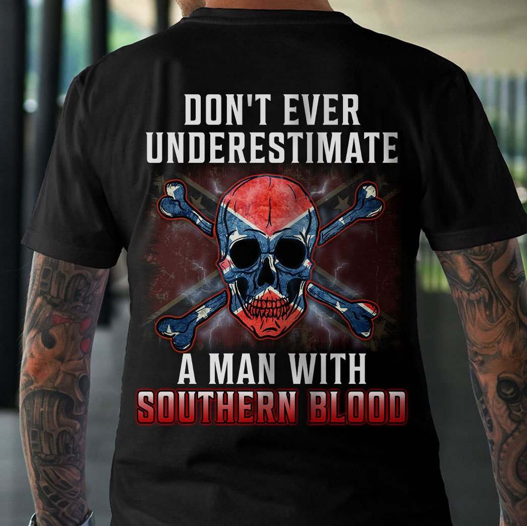 Skull Georgia's Flag - Don't ever underestimate a man with southern blood