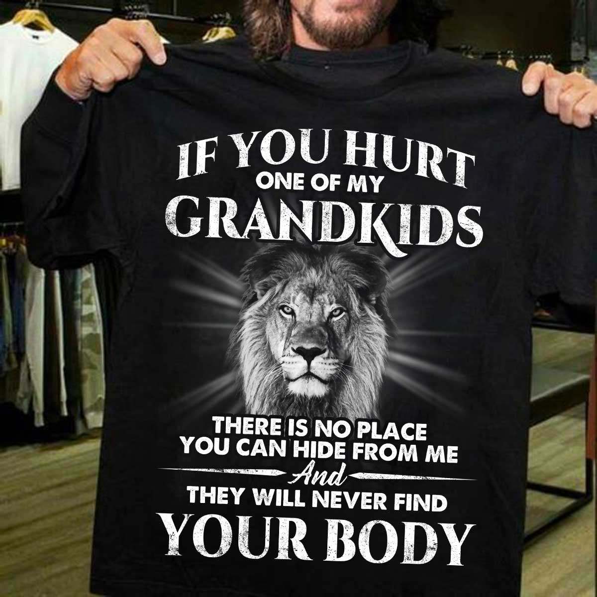 Lion Grandpa - If you hurt one for my grandkids there is no place you can hide from me