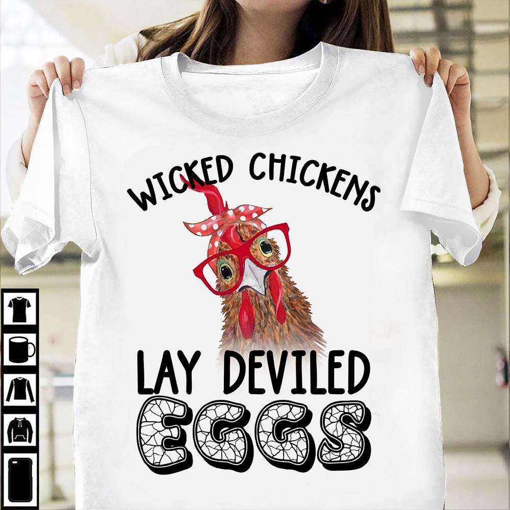 Funny Chicken - wicked chickens lay deviled eggs