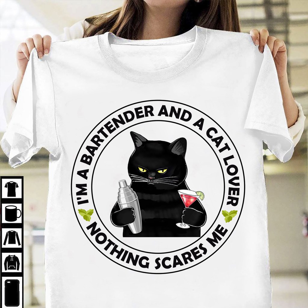 Bartender Cat And Red Wine - I'm a bartender and a cat lover, nothing scares me