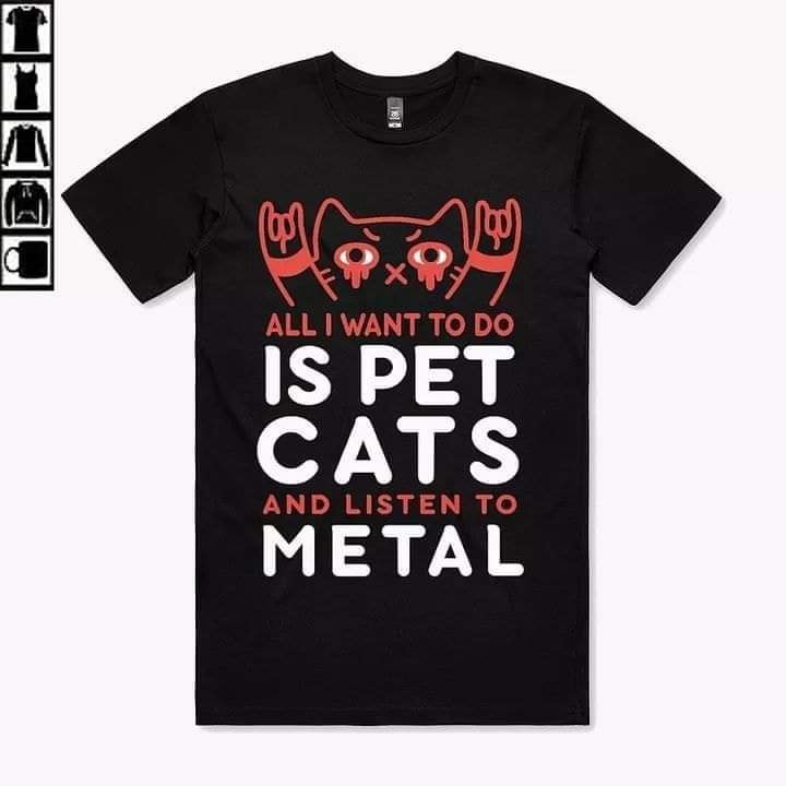 All I want to do is pet cats and listen to metal - Cat lover