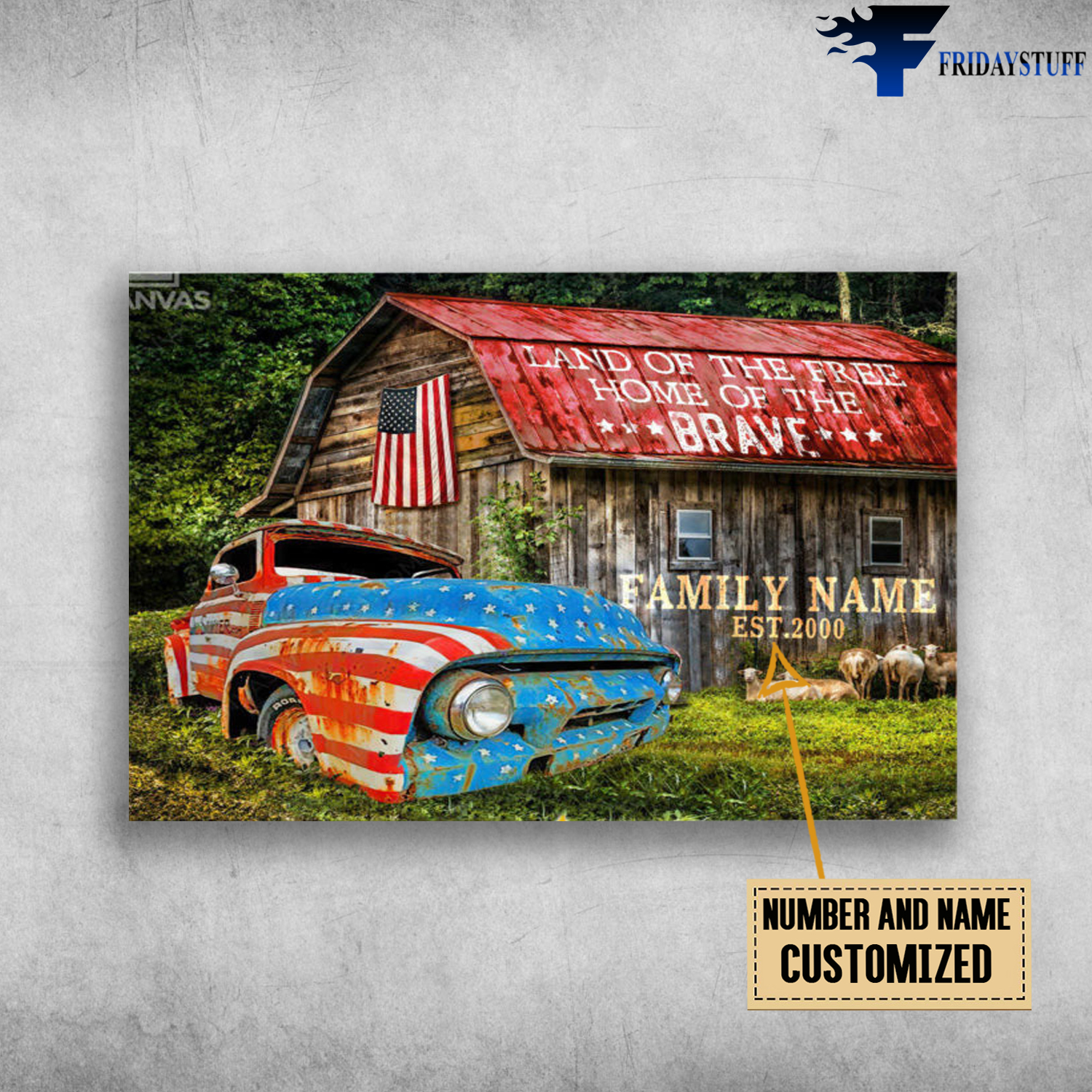 Amerian Family, American Truck, Land Of The Free, Home Of The Brave, American Farmhouse