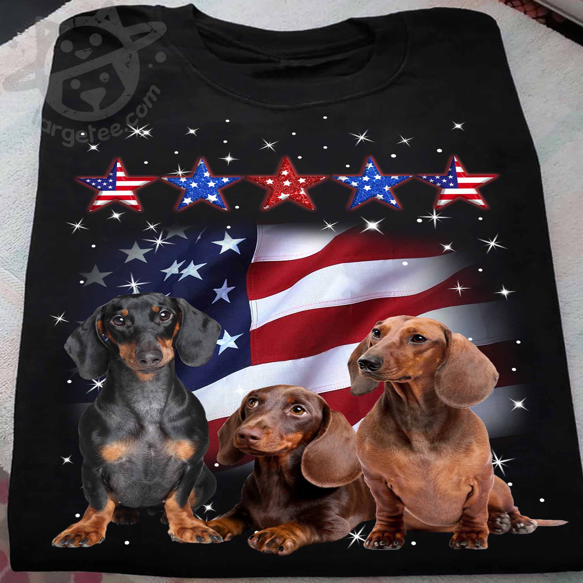 America flag, Dachshund dog lover - Dog lover