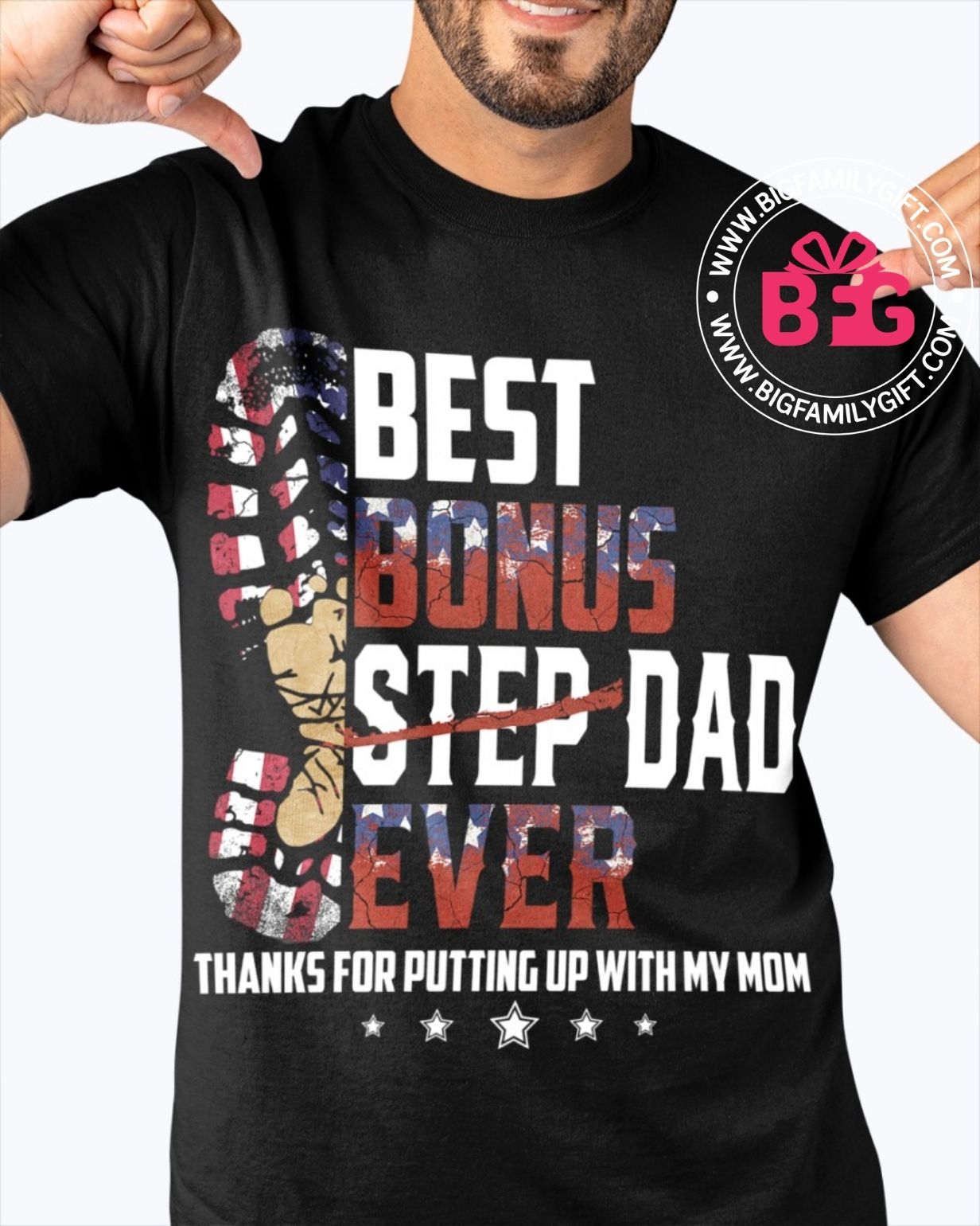 Best Bonus Step Dad Ever - Father'S Day, Shoes Print Shirt, Hoodie,  Sweatshirt - Fridaystuff