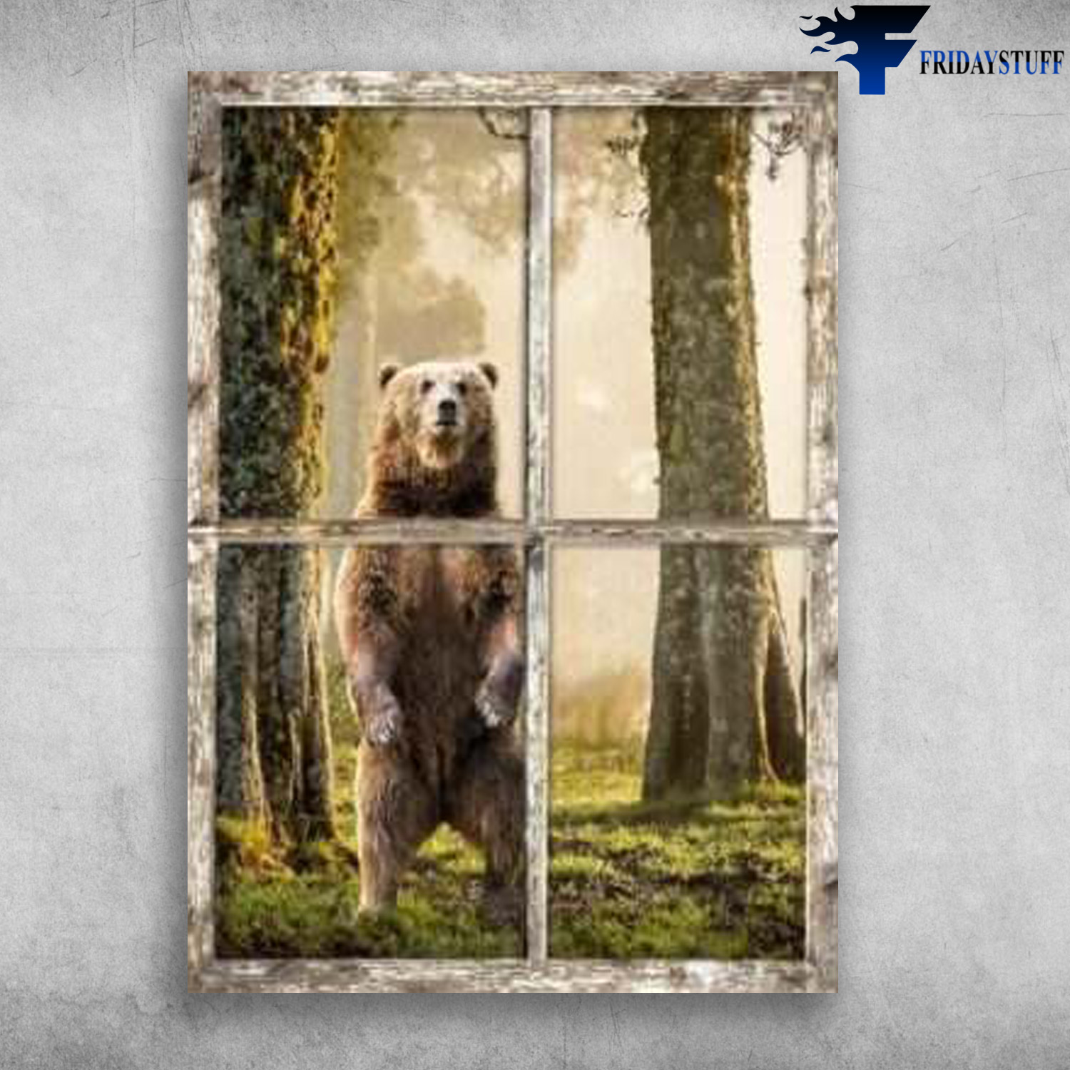Big Bear Outside The Window - Window Bear