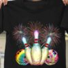 Bowling lover - Firework and bowling, love playing bowling T-shirt