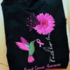 Breast cancer awareness, faith hope love - Hummingbird lover