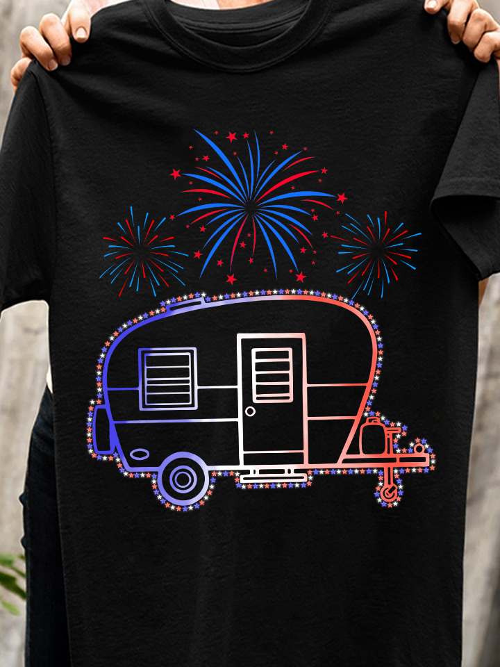 Camping car - Independence day firework, camping lover