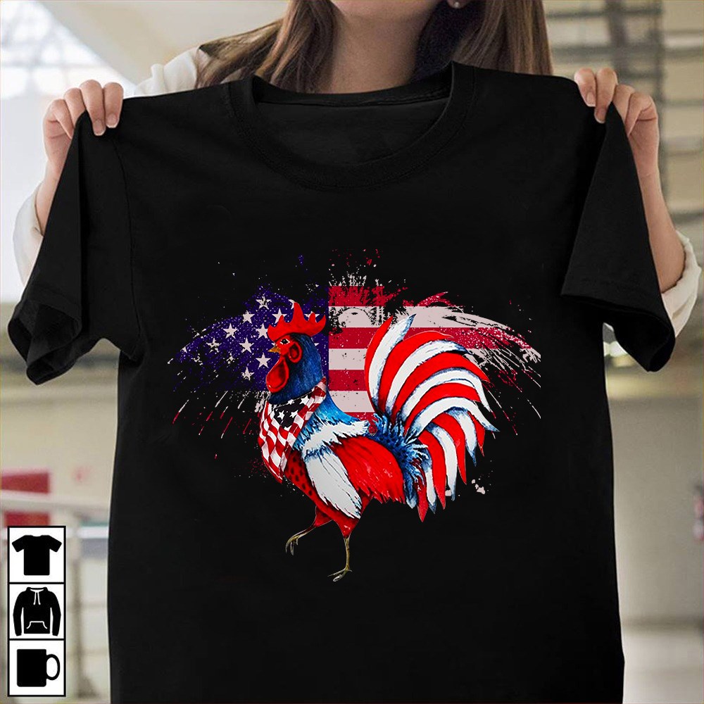 Chicken and America flag - Chicken lover