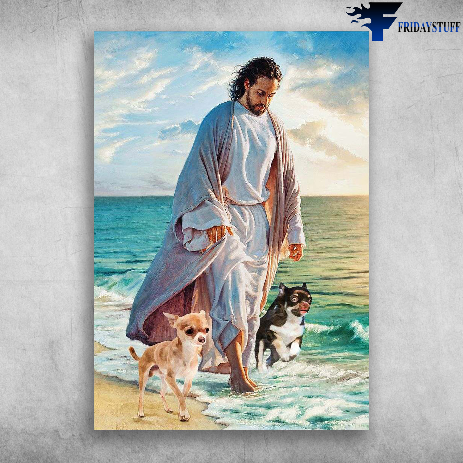 Chihuahua Dog, God And Dog, Walking On Beach