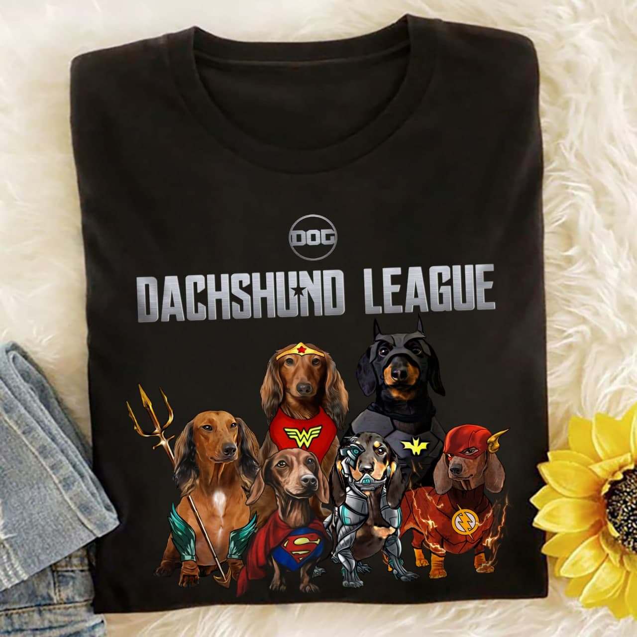 Dachshund league - Justice league, Dachshund dog
