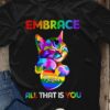 Embrace purride all that is you - Colorful cat, lgbt community