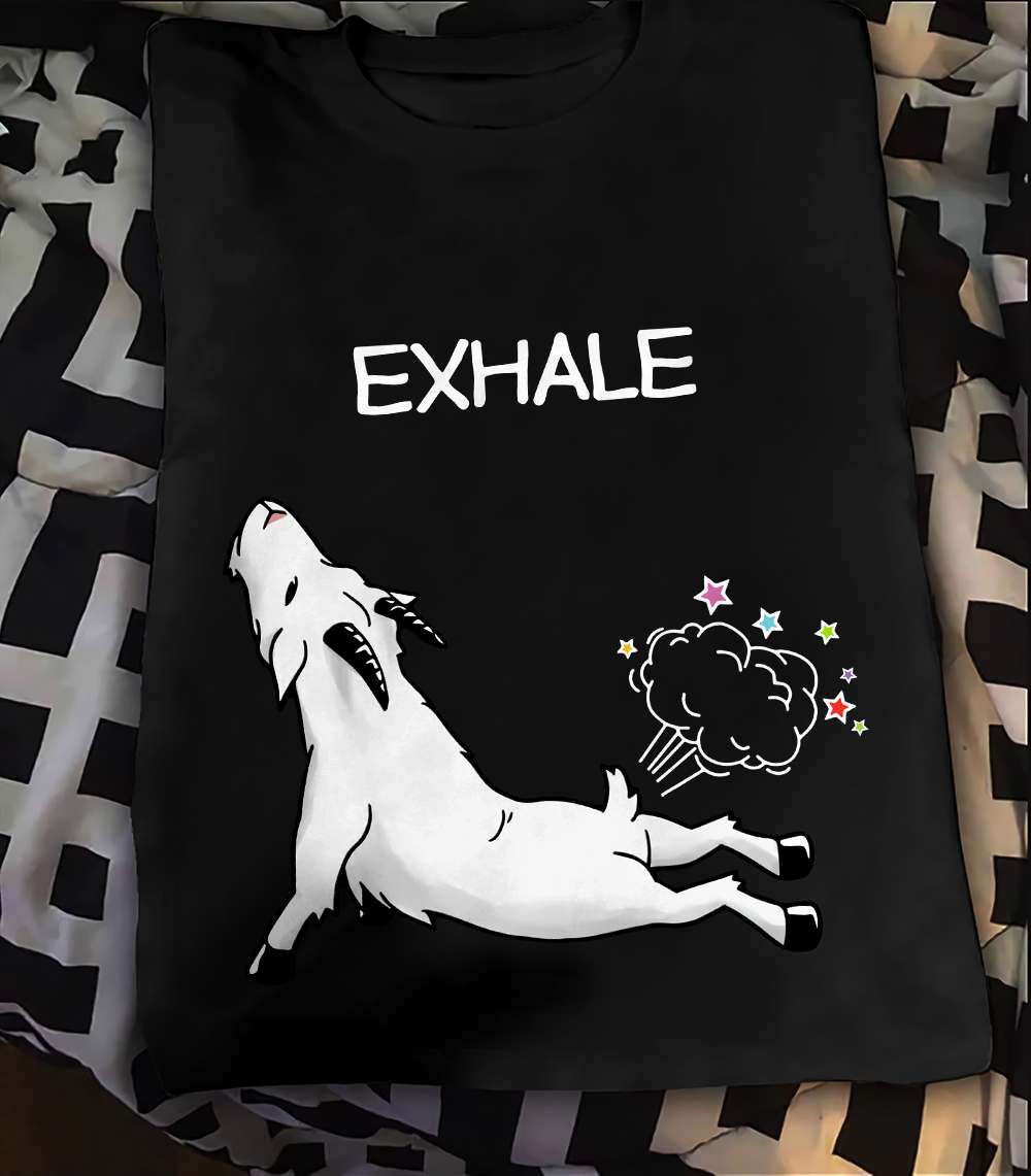 Exhale goat - Goat fart, goat exhale by butt