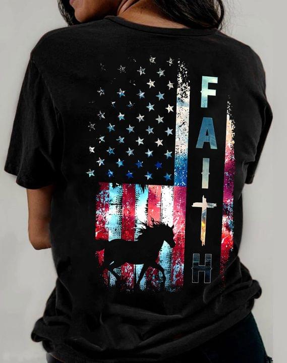Faith - God faith, horse and god, america flag