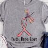 Faith hope love - Breast cancer awareness, dragon fly