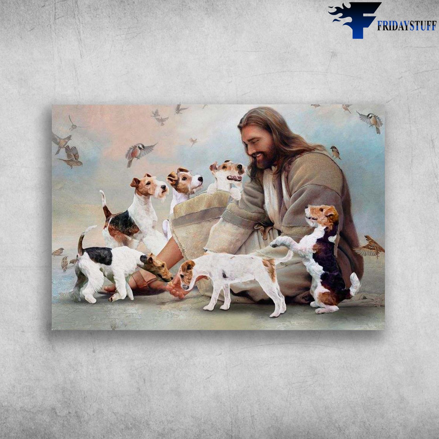 Fox Terrier Dog, Fox Terrier God, Jesus Dog Lover