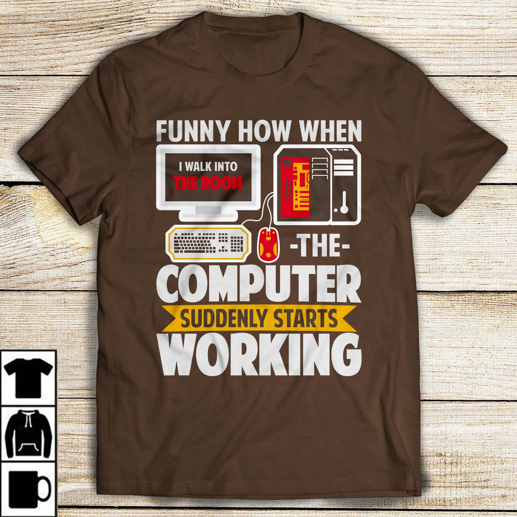Funny how when I walk into the room the computer suddenly starts working - Computer user