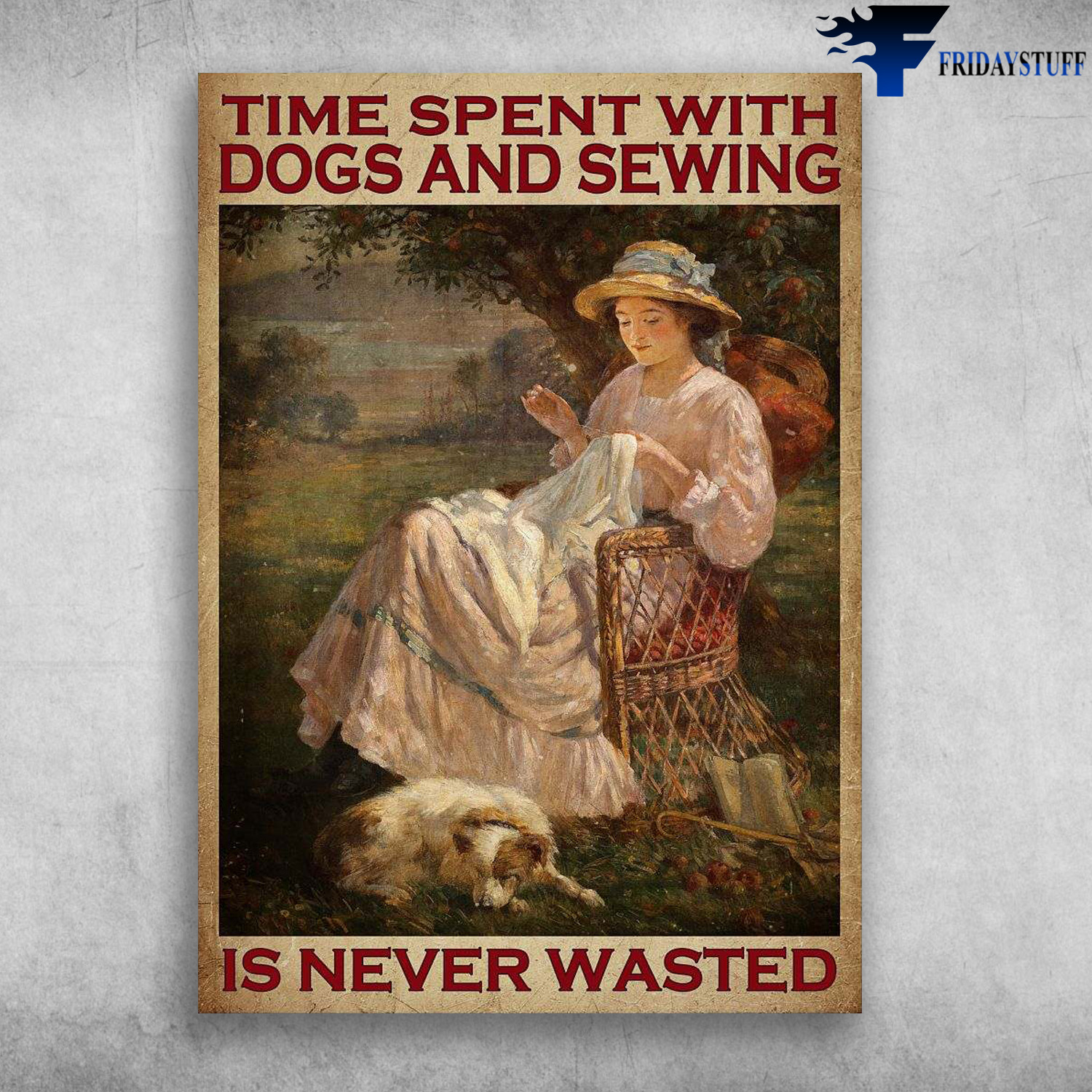 Girl Sewing, Dog And Sewing - Time Spent With Dogs And Sewing, Is Never Wasted
