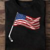 Golf and America flag - Independence day, the golfer