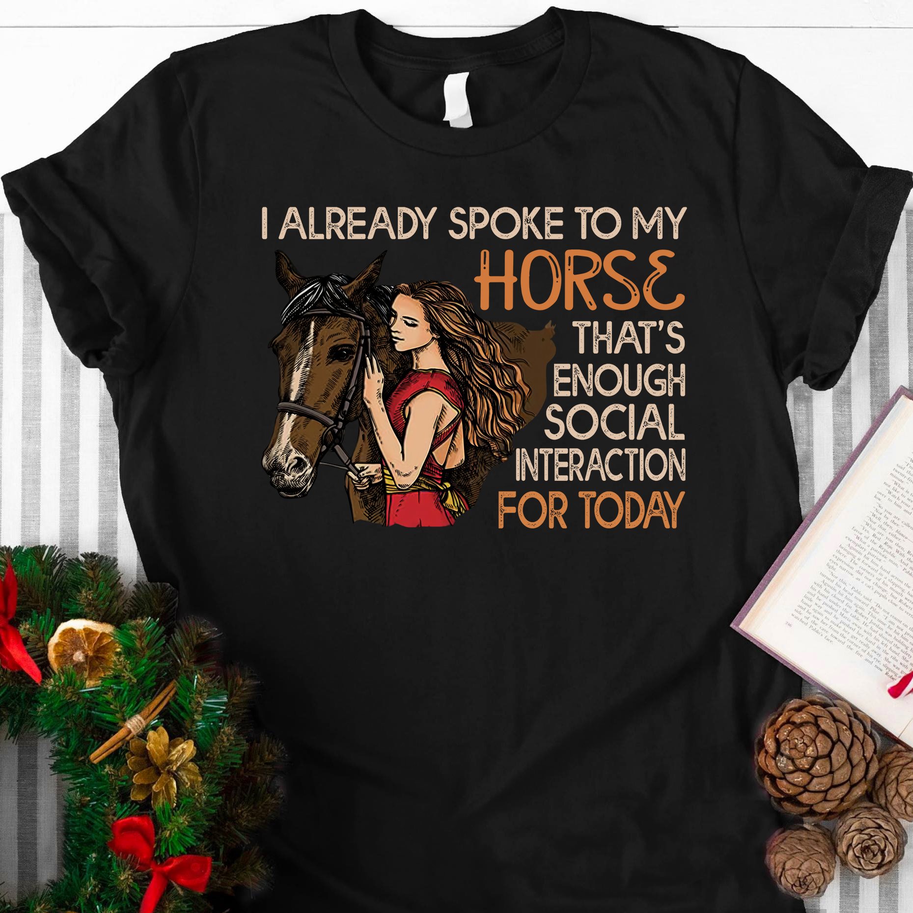 I already spoke to my horse that's enough social interaction for today - Girl loves horse