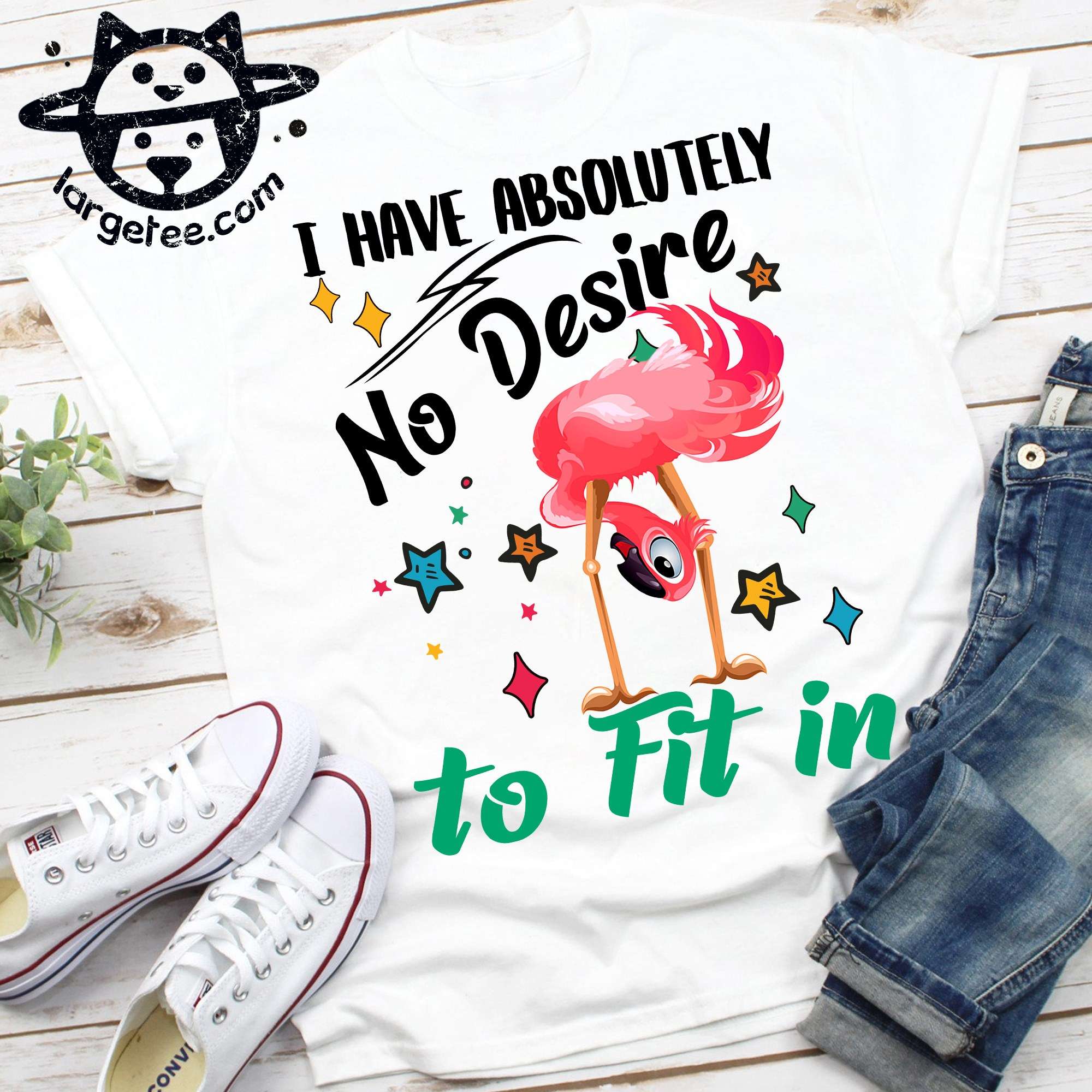 I have absolutely no desire to fit in - Grumpy flamingo