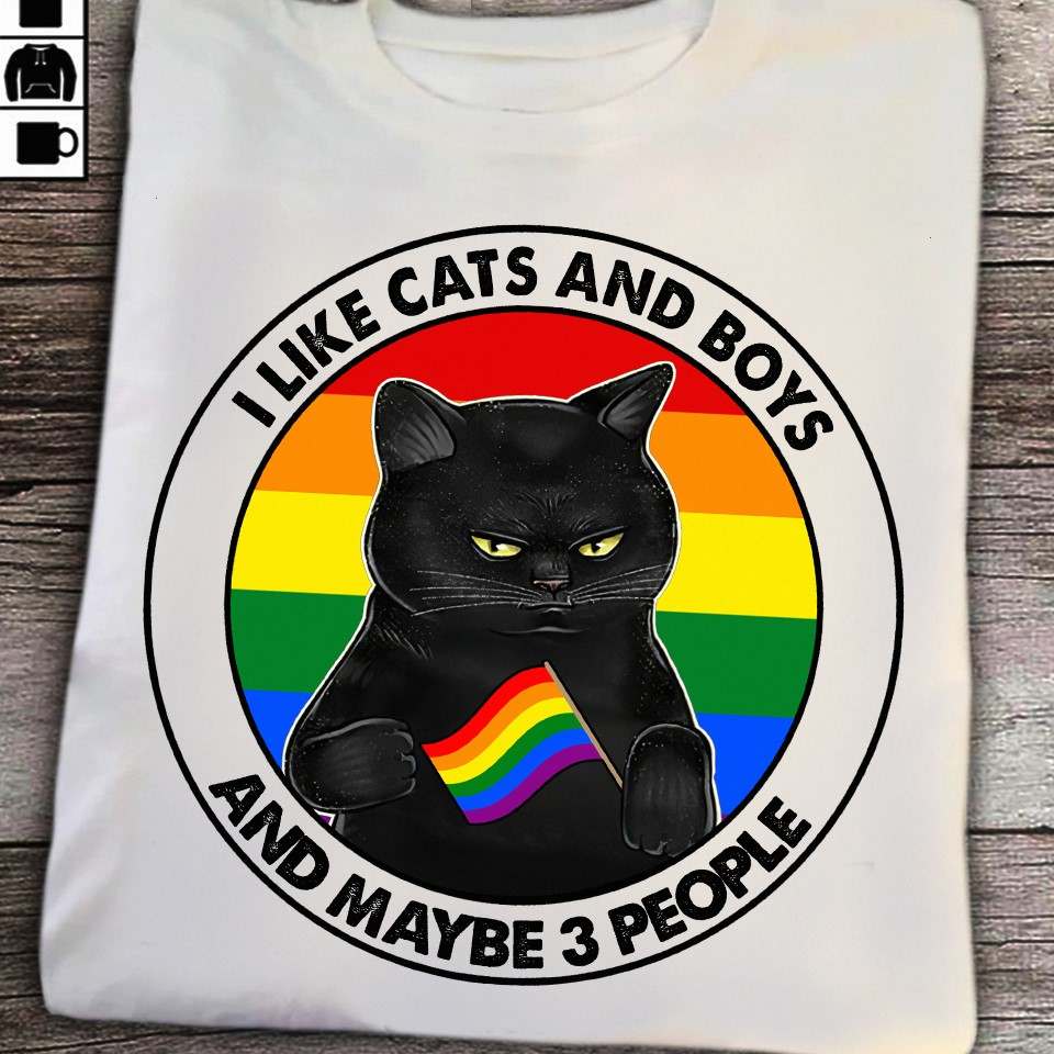 I like cats and boys and maybe 3 people - Lgbt community, cats and boys